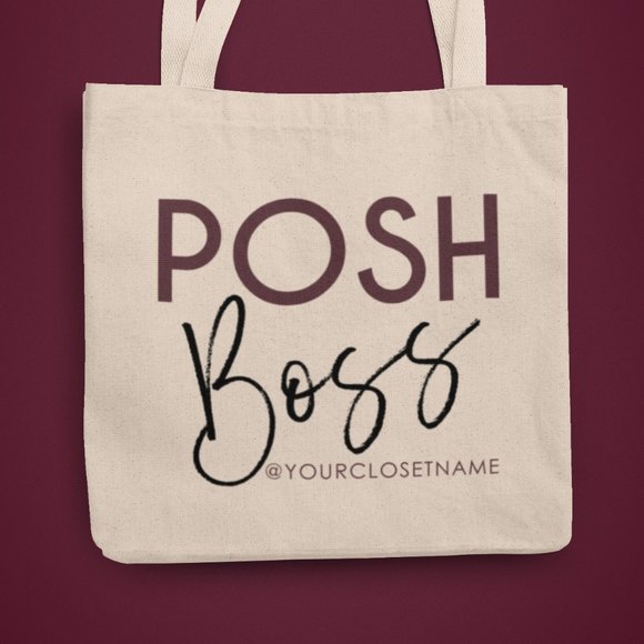 POSH BOSS TOTE BAG |  Custom Closet with your Name - Picture 2 of 3